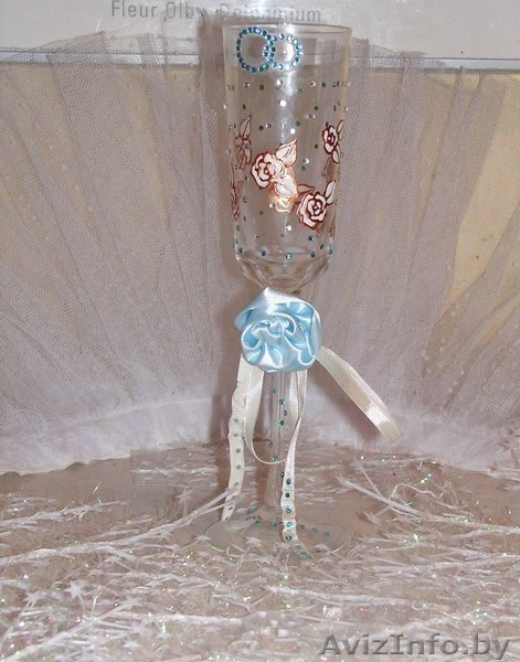 Свадебные бокалы ручной работы - Изображение #8, Объявление #163668