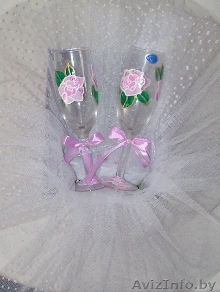 Свадебные бокалы ручной работы - Изображение #6, Объявление #163668