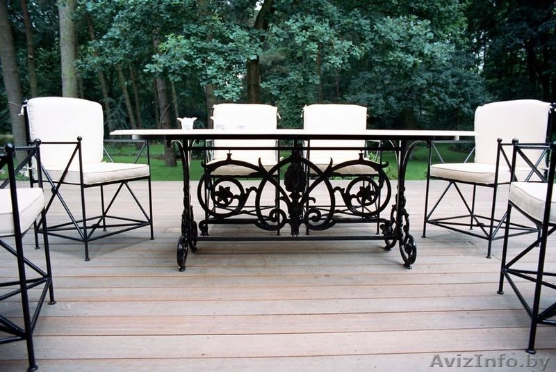 садовая мебель, Кованая мебель, мебель для сада, столы стулья,  шезлонг, тент - Изображение #10, Объявление #189300