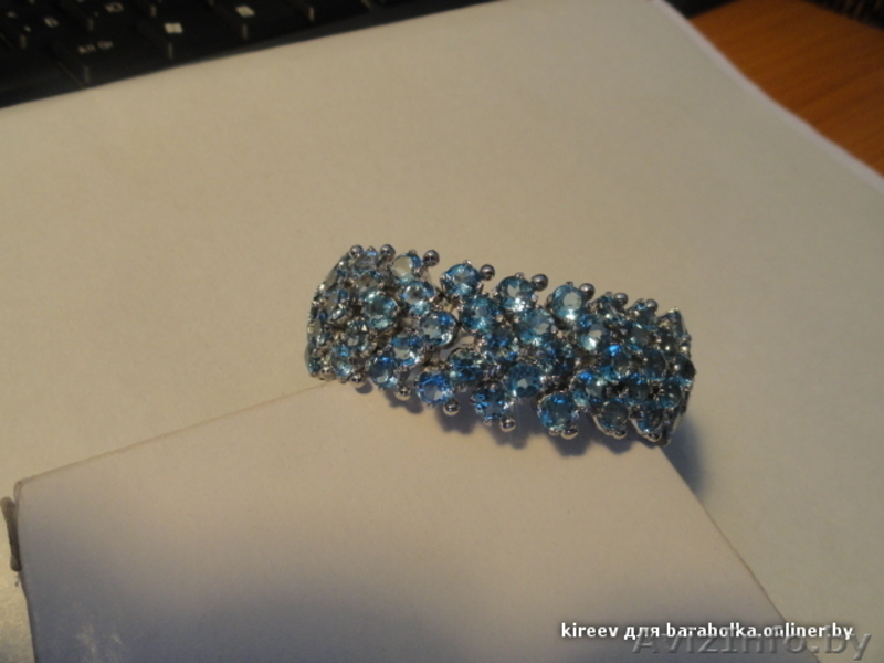 Серебряный браслет, полностью украшен топазами - Изображение #3, Объявление #254050