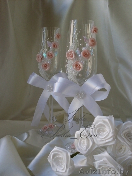 Cвадебные бокалы HAND MADE на заказ. - Изображение #7, Объявление #158015