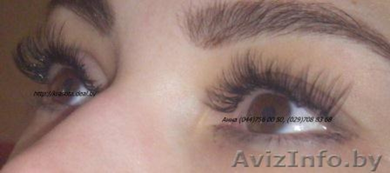 Наращивание ресниц премиум-класса. Макияж. На фото МОИ РАБОТЫ - Изображение #4, Объявление #292837