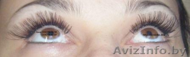 Наращивание ресниц премиум-класса. Макияж. На фото МОИ РАБОТЫ - Изображение #6, Объявление #292837
