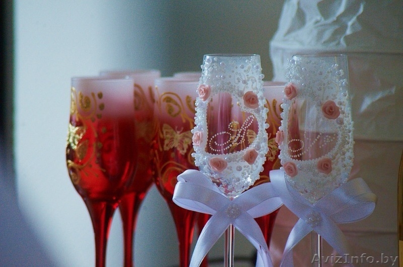 Cвадебные бокалы HAND MADE на заказ. - Изображение #9, Объявление #158015