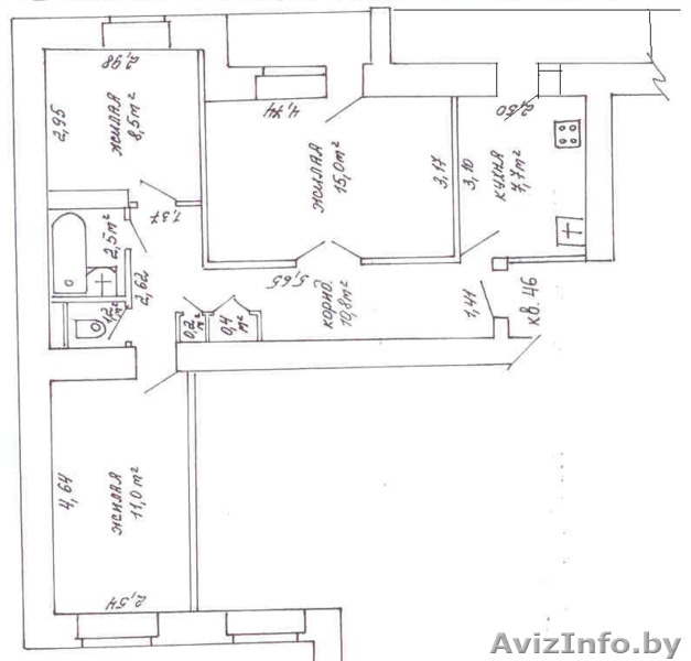 3-комн.  63/35/7,8. Чистая продажа - Изображение #1, Объявление #321739