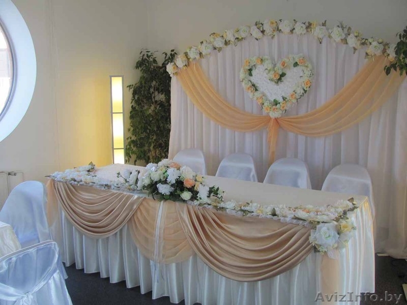 Оформление залов тканями и цветочными композициями.Прокат свадебной атрибутики. - Изображение #5, Объявление #349091