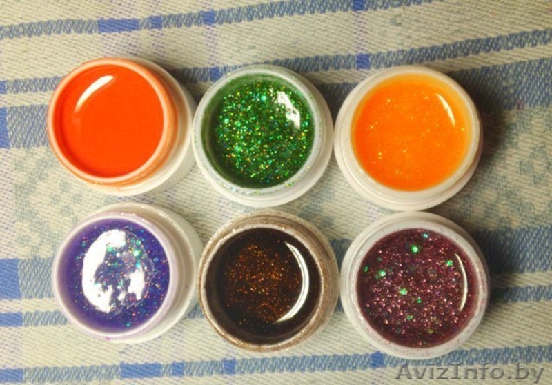цветные (с глиттером) и цветные матовые гели, стразы Сваровски - Изображение #7, Объявление #532879
