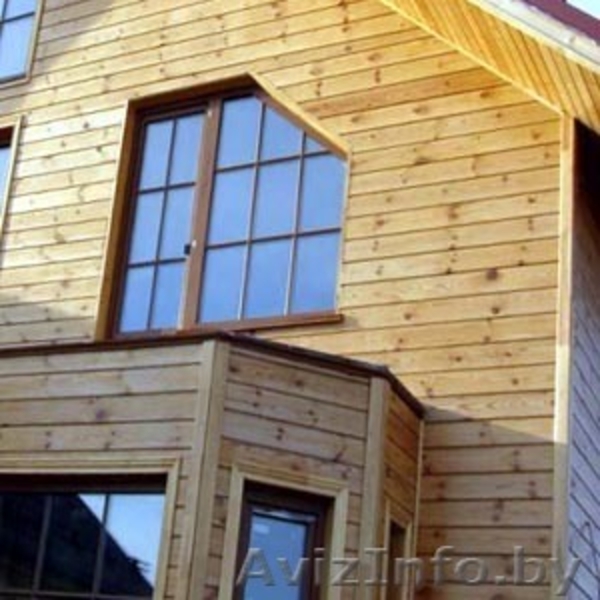 Имитация бруса хвоя (сорт АВ) размеры - т. 20мм * шир.-146*170*195мм * 6м  - Изображение #3, Объявление #715425