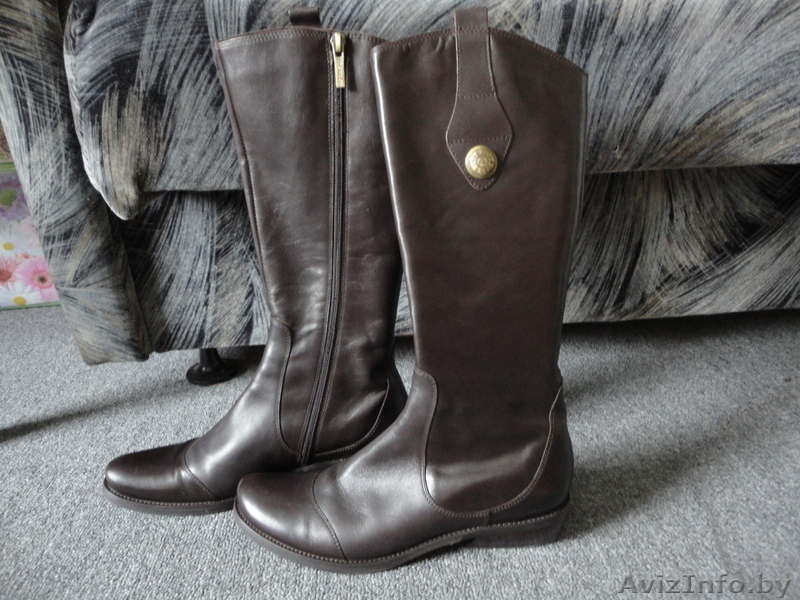 сапоги осенние нат. кожа низкий каблук новые - Изображение #1, Объявление #748302
