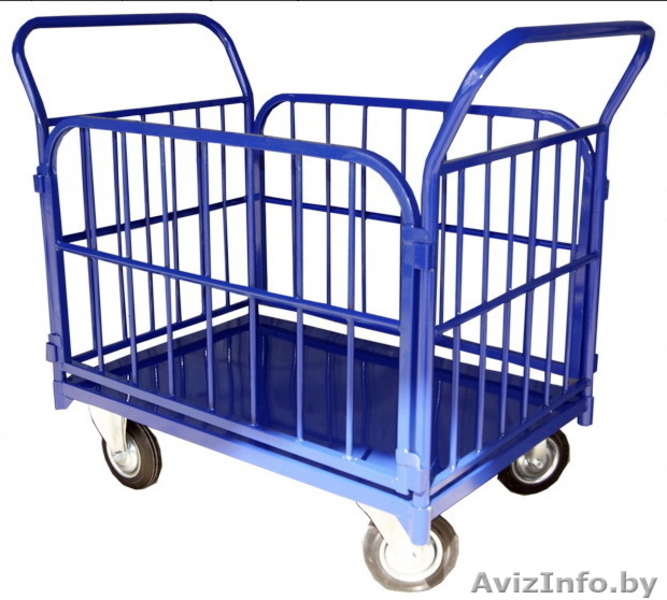Тележка ТП-6 с сетчатыми съемными бортами для перевозки мелких товаров,коробок - Изображение #3, Объявление #792650