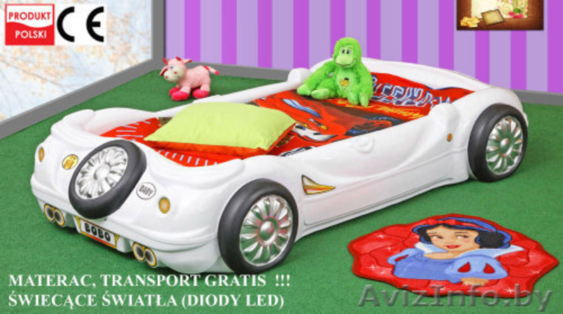 Кровать-машина детская  с  LED подсветкой. Новинка. Доставка по РБ - Изображение #4, Объявление #818767