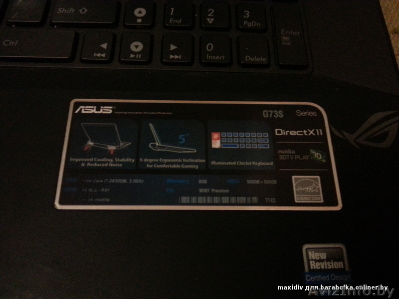 ASUS G73SW Ноутбук для геймеров - Изображение #6, Объявление #826397