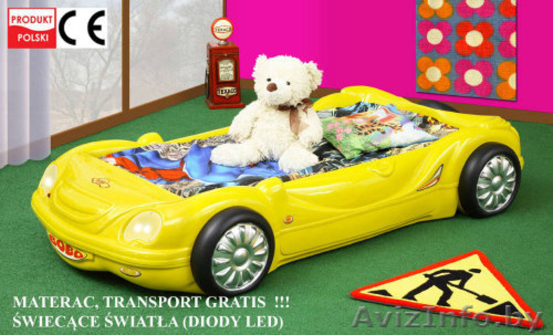 Кровать-машина детская  с  LED подсветкой. Новинка. Доставка по РБ - Изображение #1, Объявление #818767