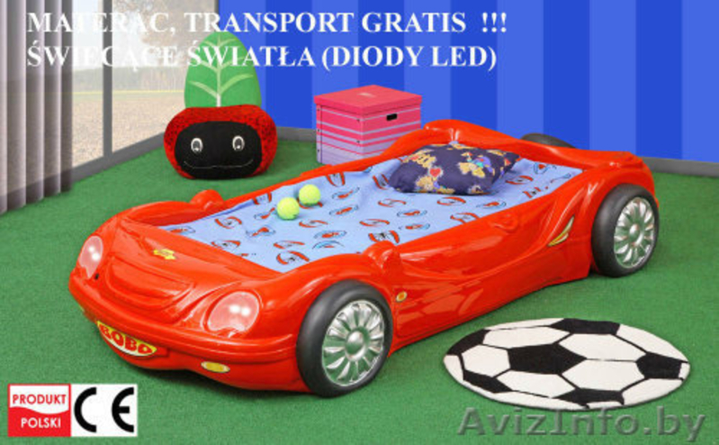 Кровать-машина детская  с  LED подсветкой. Новинка. Доставка по РБ - Изображение #2, Объявление #818767