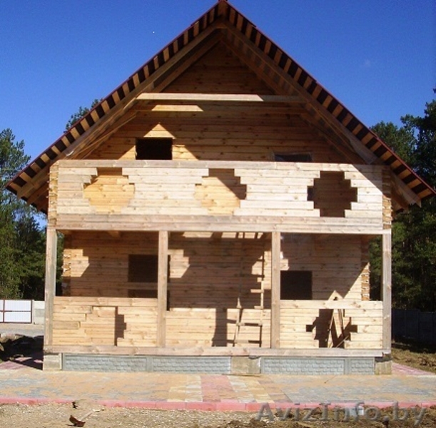 Продается двухэтажный сруб(брус) под крышей, р-р 10*9 под чистовую отделку. Пухо - Изображение #1, Объявление #843089
