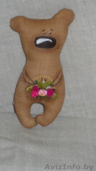 Мишка с корзинкой цветов - Изображение #1, Объявление #850448