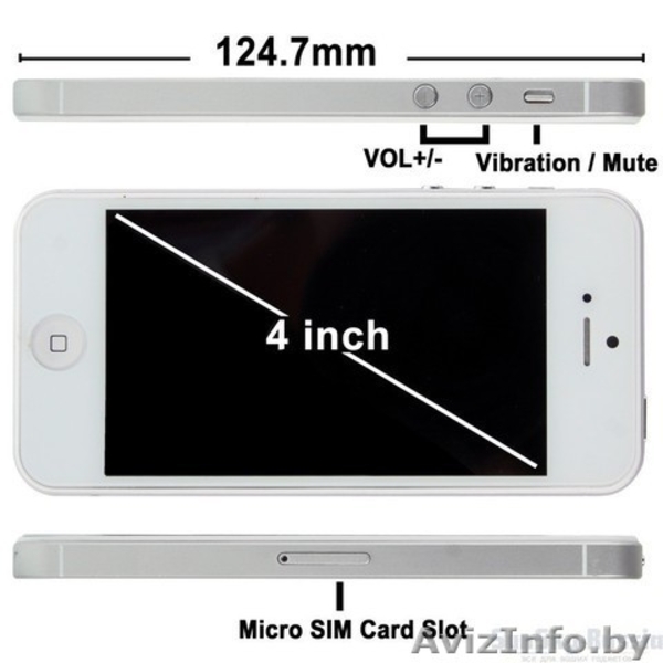 IPhone 5 MTK 6515 Black, White, Android, (Лучшая копия!) купить в Минске. - Изображение #5, Объявление #978622