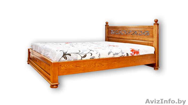 Продаю кровать для спальни,  массив дуба 100%, резьба ручной работы - Изображение #3, Объявление #1041235