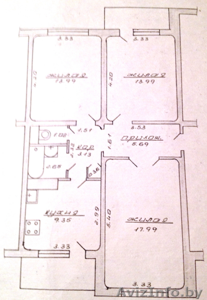 3-комн. квартира по цене 1-комнатной с отл. ремонтом - Изображение #10, Объявление #1092061