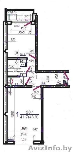 1-комнатная квартира в Зеленых Аллеях, г. Фаниполь - Изображение #3, Объявление #1139045