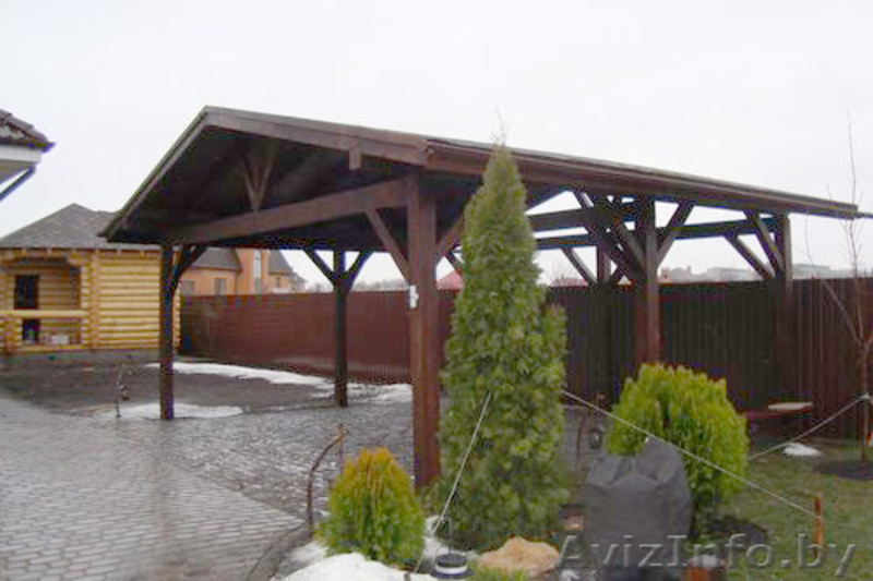 деревянные навесы для машин, дома и бани - Изображение #2, Объявление #1141093