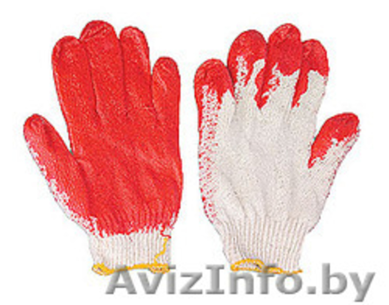 Перчатки рабочие х/б с ПВХ, хозяйственные лактексные перчатки - Изображение #4, Объявление #1145666
