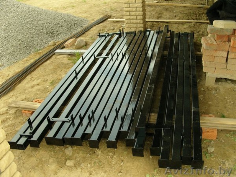 столбики из профильной и круглой трубы для установки заборов, ворот, калиток и д - Изображение #3, Объявление #1180000