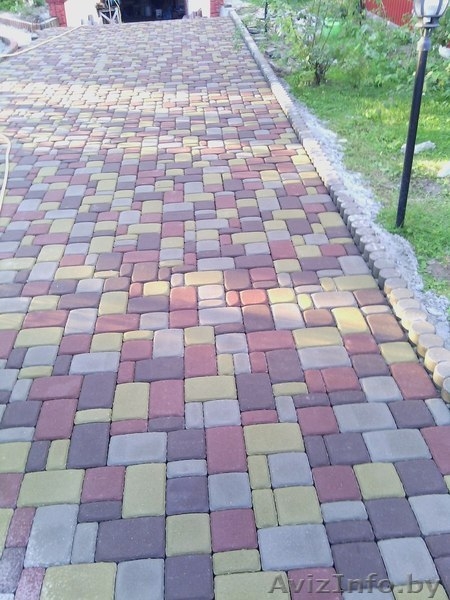  Укладка  тротуарной  плитки и установка бортов , строительно монтажные работы. - Изображение #3, Объявление #1206988