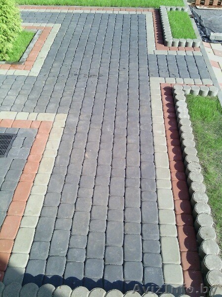   Укладка  тротуарной  плитки и установка бортов , строительно монтажные работы. - Изображение #4, Объявление #1206988