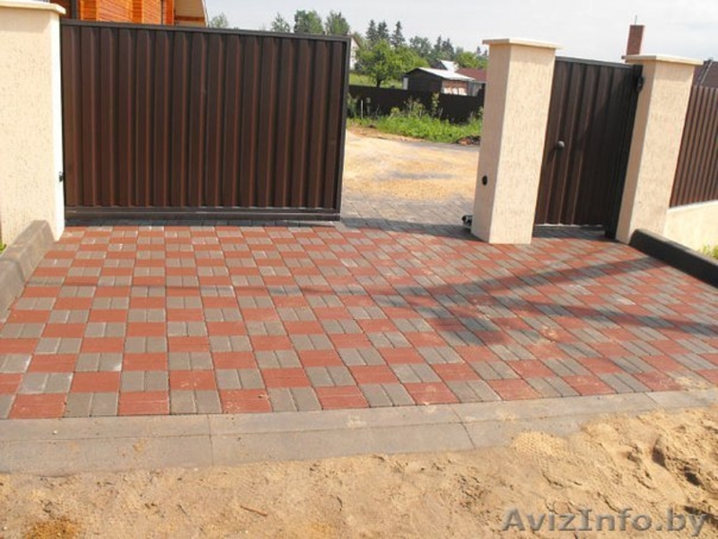   Укладка  тротуарной  плитки и установка бортов , строительно монтажные работы. - Изображение #5, Объявление #1206988