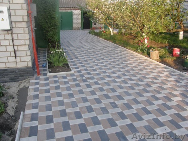   Укладка  тротуарной  плитки и установка бортов , строительно монтажные работы. - Изображение #6, Объявление #1206988