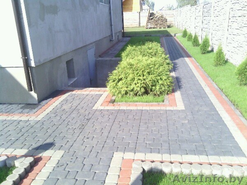   Укладка  тротуарной  плитки и установка бортов , строительно монтажные работы. - Изображение #9, Объявление #1206988