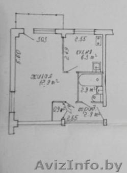Хорошая 1-комнатная квартира по ул.Скрыганова-5 дешево - Изображение #3, Объявление #1273352