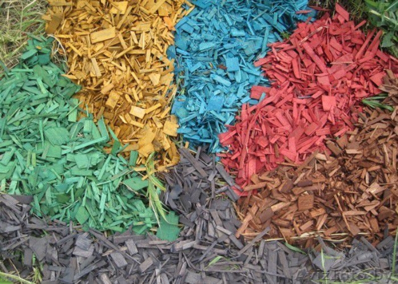 Древесная щепа мульча цветная декоративная в мешках - Изображение #1, Объявление #1281907