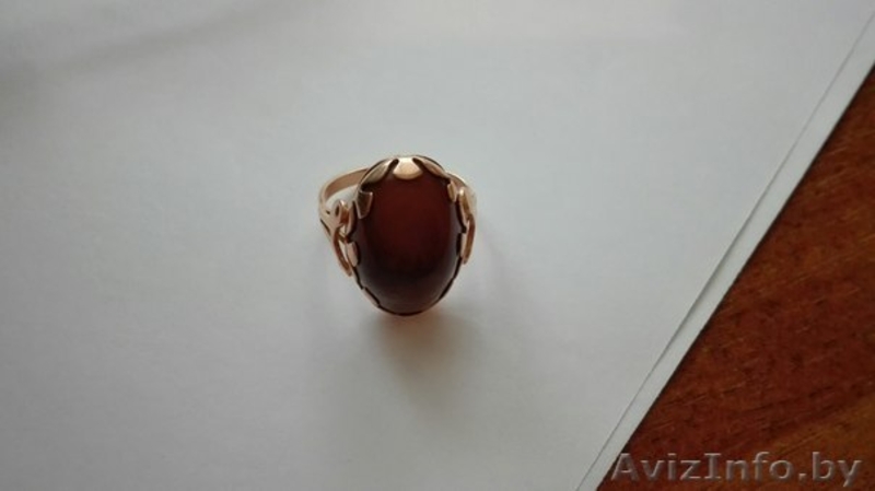 Кольцо золотое, 583 проба, вес 6 грамм, камень агат - Изображение #3, Объявление #1345308