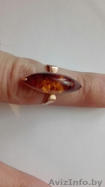 Золотое кольцо 583 проба, вес 4 грамма, камень янтарь - Изображение #3, Объявление #1345315