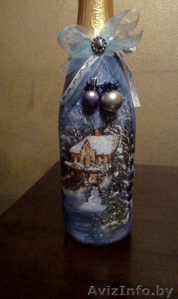 Декор бутылок к празднику.Подарки ручной работы.Оригинальные презенты. - Изображение #7, Объявление #1362860