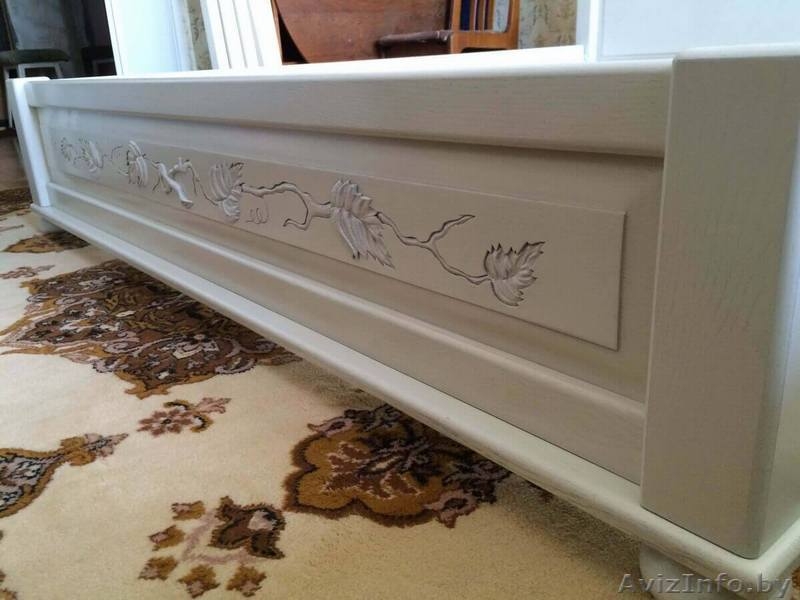 Кровать слоновая кость из массива дуба. С резьбой - Изображение #4, Объявление #1041238