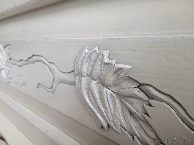 Кровать слоновая кость из массива дуба. С резьбой - Изображение #3, Объявление #1041238