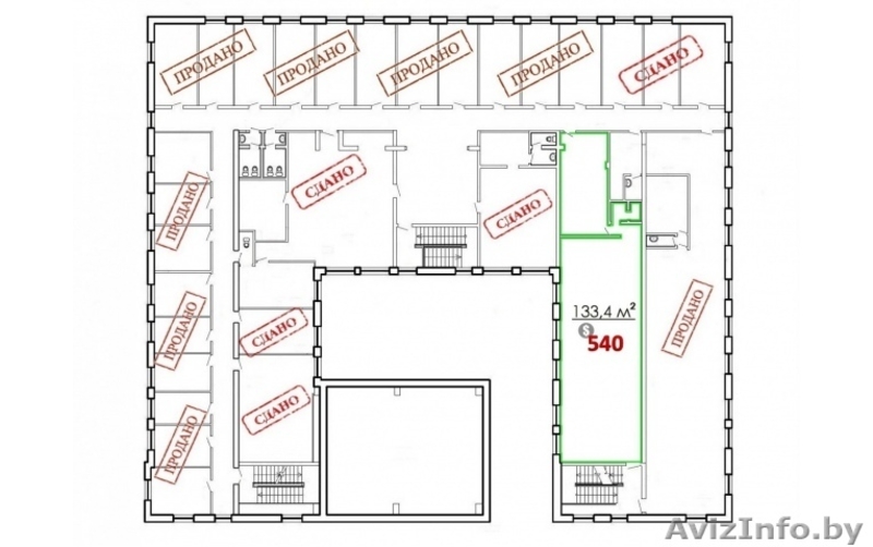 Офисное помещение со всеми коммуникациями в БК "Аксакал" - Изображение #1, Объявление #1459196
