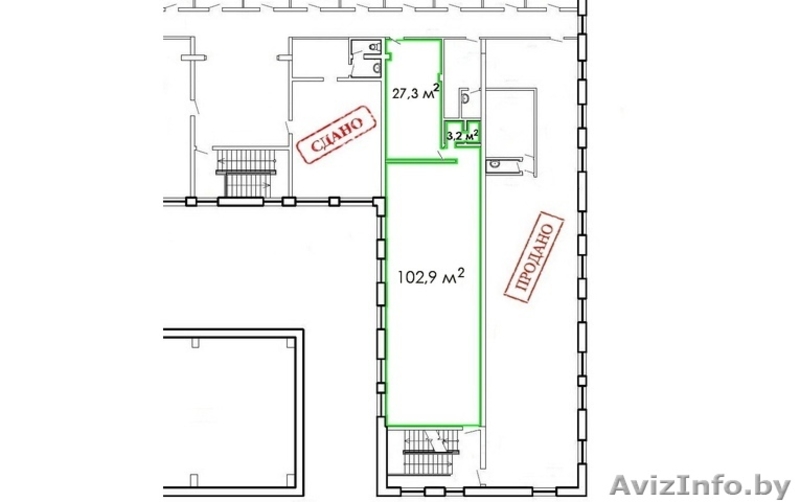 Офисное помещение со всеми коммуникациями в БК "Аксакал" - Изображение #2, Объявление #1459196