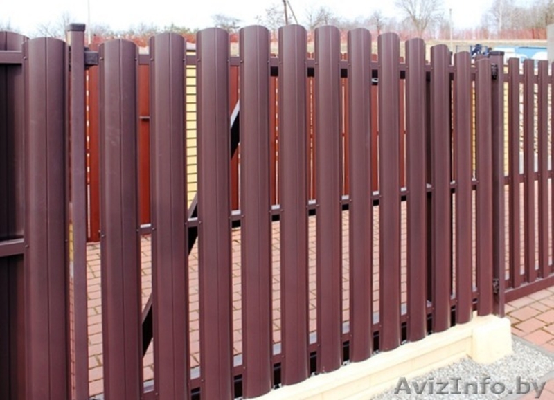 металлический штакетник (европланка) для забора, ворот и калиток - Изображение #1, Объявление #1481963