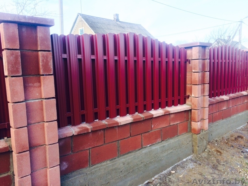металлический штакетник для забора двухстороннее покрытие - Изображение #6, Объявление #1482568