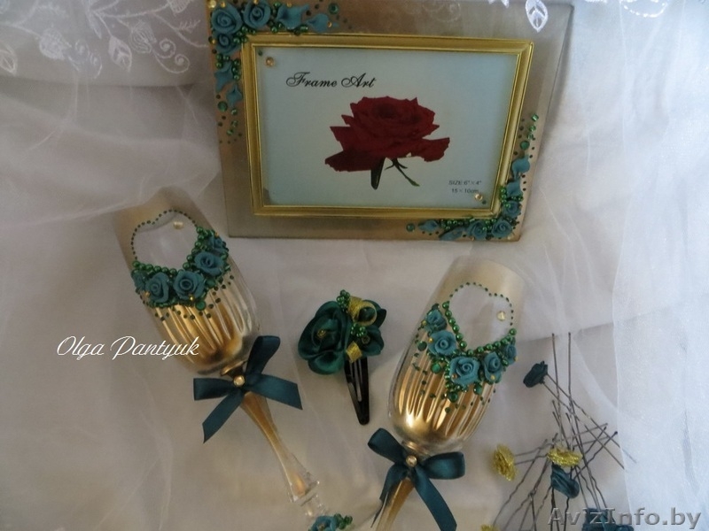 Свадебные бокалы декор - Изображение #4, Объявление #1473741