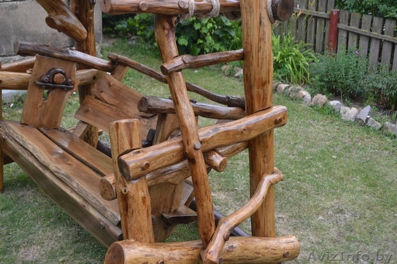 Дубовые качели для сада (с гамаком) - Изображение #4, Объявление #1484094