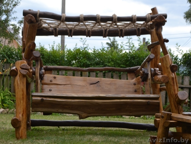 Дубовые качели для сада (с гамаком) - Изображение #3, Объявление #1484094