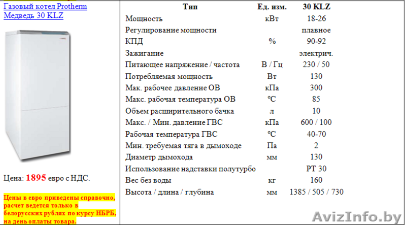 Газовый котел Protherm Медведь 30 KLZ - Изображение #2, Объявление #1510570