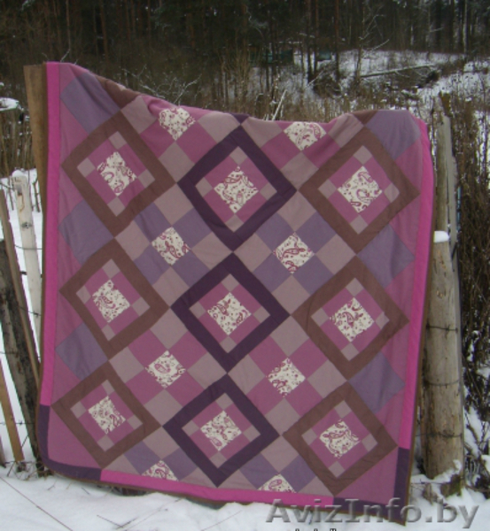 Лоскутное покрывало с подушкой - Изображение #3, Объявление #1522039