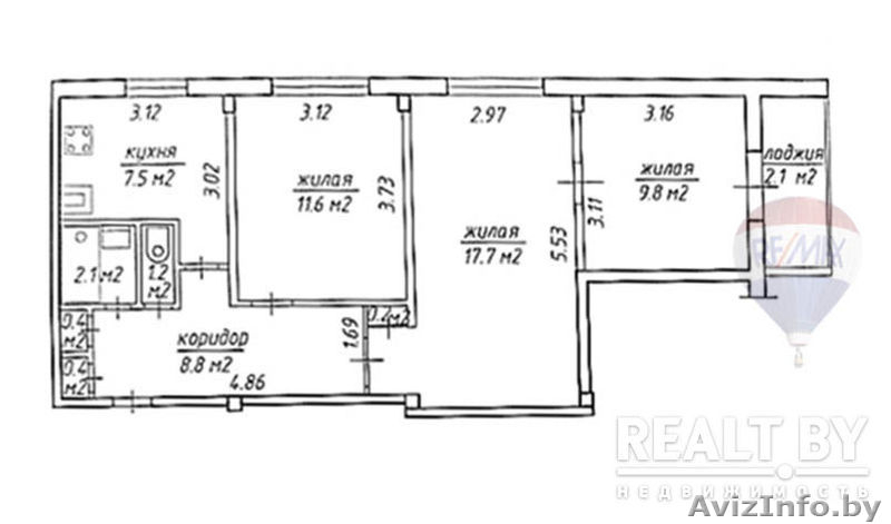 3 комнатная квартира ул. П.Глебки - Изображение #4, Объявление #1574822