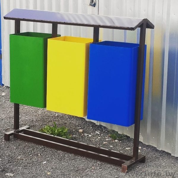 Урна уличная с козырьком металлическая - Изображение #3, Объявление #1576346